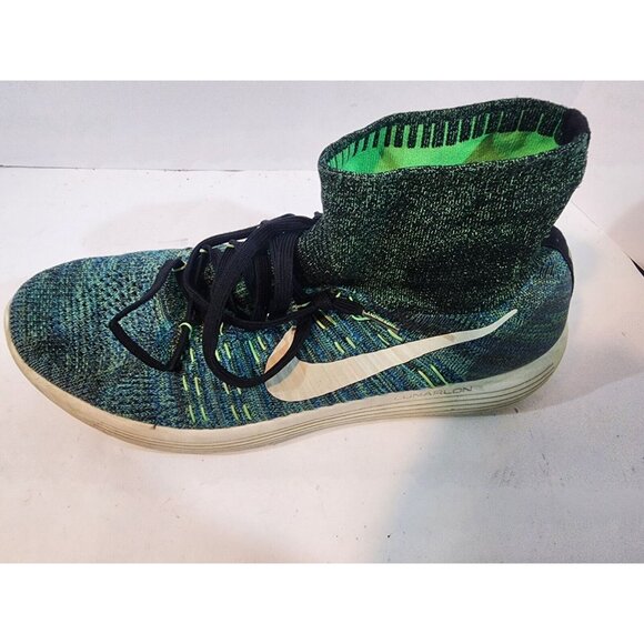 Nike LunarEpic Flyknit “Poison Green” Running Shoes Mens Size 15 818676-003 - Picture 13 of 16